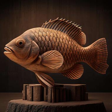 3D model Oreochromis aureus (STL)